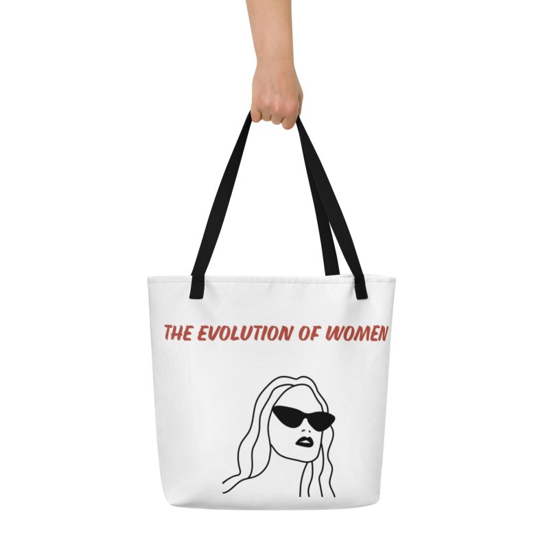 Evolution All-Over Print Large Tote Bag w/ Pocket