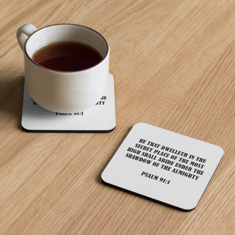 Psalms 91:1Cork-back coaster